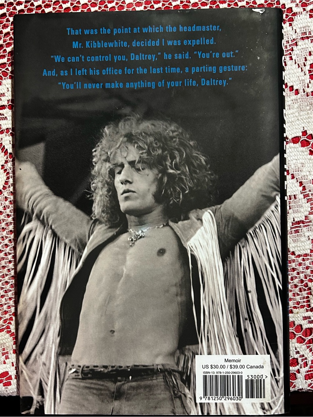 Roger Daltrey 'My Story' Hardcover Book - Black, White, Red - Picture 2 of 2